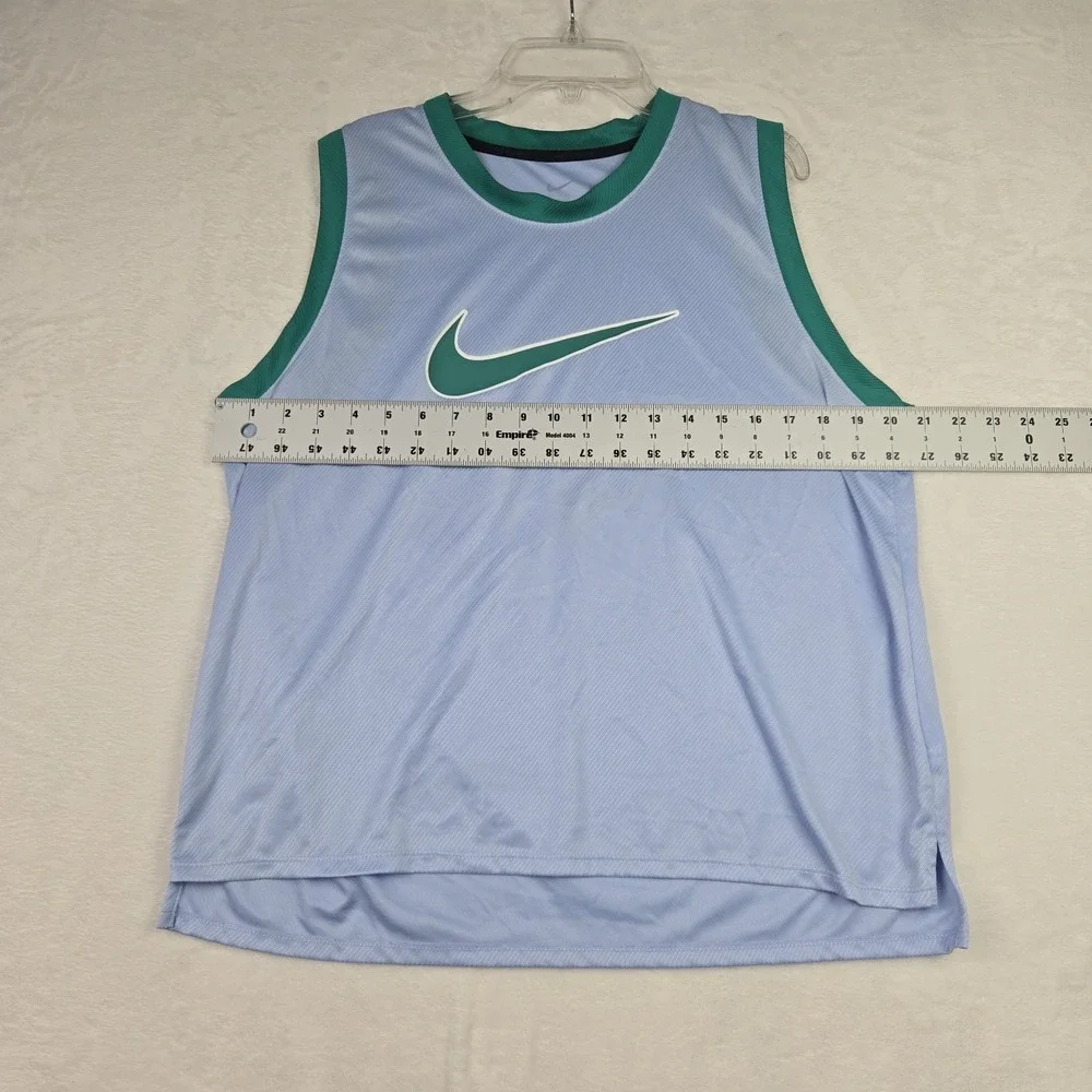 NIke Women's Running Dri Fit Light Blue Green Jersey Size XL‎